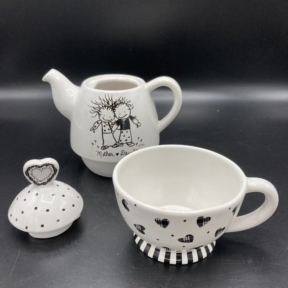 Enesco “Children of The Inner Light: Mother Daughter” Ceramic Tea Pot - Picture 6 of 10